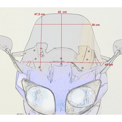 Standard Parabrezza Cupolino Yamaha Fjr Colore Trasparente