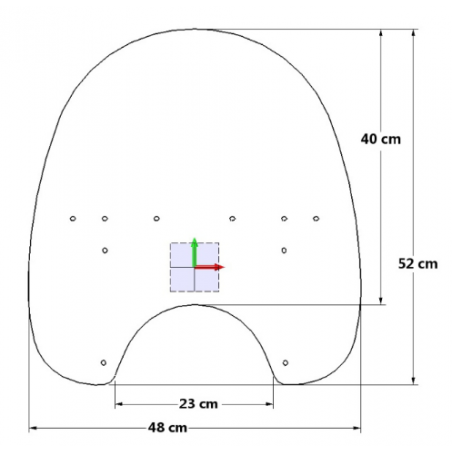   Motorcycle chopper windshield / windscreen  
  SUZUKI VS 700 INTRUDER  
  1985 / 1986 / 1987  