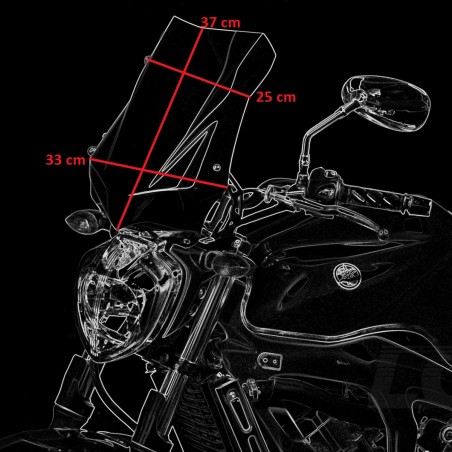   Pare-brise moto haute touring / saute-vent  
  YAMAHA FZ6 N   
   2004 / 2005 / 2006    
