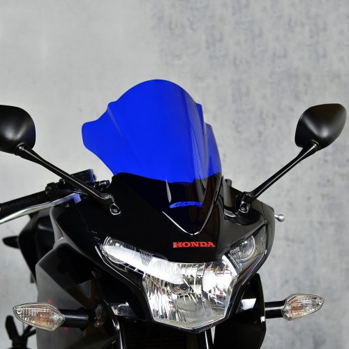 blue front racing screen sport windshield windscreen honda cbr 125 2011 2012 2013 2014 2015 2016 2017 2018