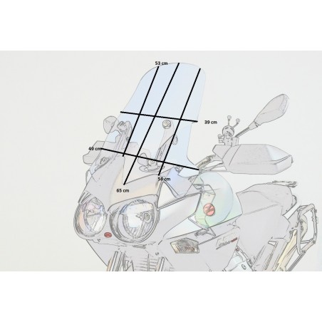   Pare-brise de moto pour un MOTO GUZZI STELVIO 1200 NTX   
  2011 / 2012 / 2013 / 2014 / 2015 / 2016   