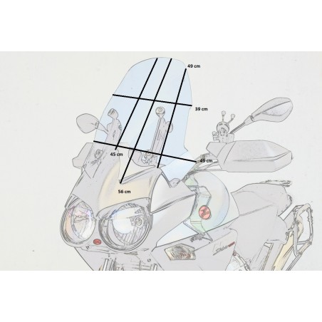   Parbriz motociclete pentru MOTO GUZZI STELVIO 1200 NTX   
   2011 / 2012 / 2013 / 2014 / 2015 / 2016   