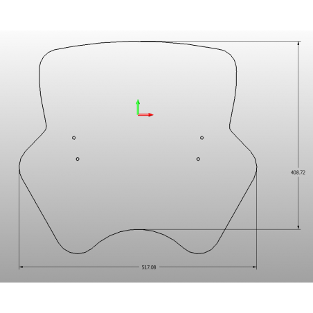    Parbriz universal pentru motociclete naked - de turism.    