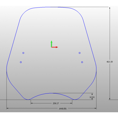   Motorrad Universal Touring Scheibe / Windschild für Naked Bikes.    