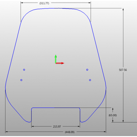    Pare-brise touring universel moto / saute-vent pour vélos nus.    