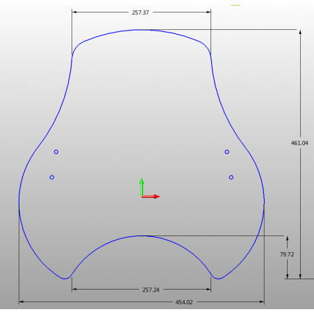    Pare-brise touring universel moto / saute-vent pour vélos nus.    