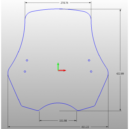    Pare-brise touring universel moto / saute-vent pour vélos nus.    
