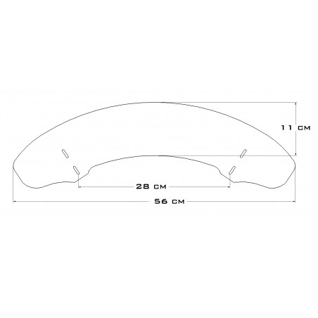   Déflecteur de vent universel pour pare-brise de moto  
  Extension de pare-brise pour la plupart des types de motos.  