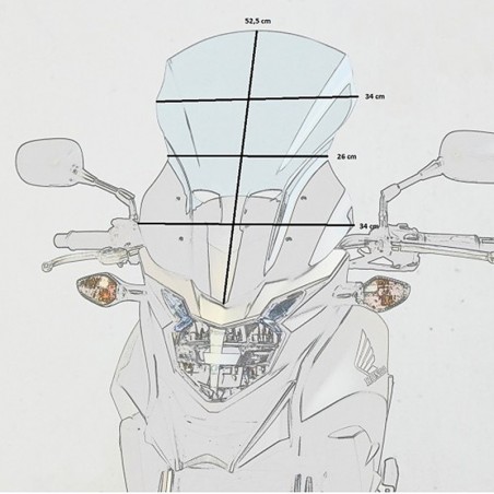   Motorcycle touring screen / windshield   
  HONDA CB 500 X  
   2016 / 2017 / 2018 / 2019 / 2020 / 2021 / 2022 / 2023    