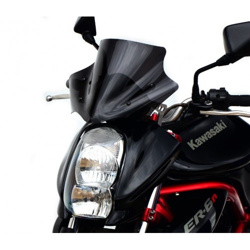 racing screen windshield kawasaki er 6n 2005-2008