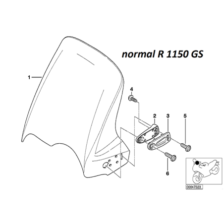   Parabrezza di ricambio per motocicletta / cupolino per  
  BMW R 1150 GS  
  1999 / 2000 / 2001 / 2002 / 2003 / 2004  