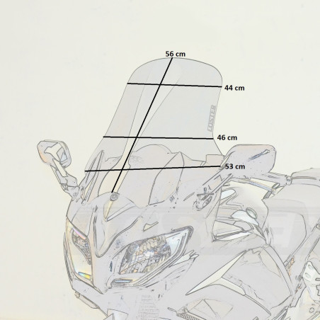   Motorcycle high touring windshield / windscreen  
  YAMAHA FJR 1300   
   2013 / 2014 / 2015 / 2016 / 2017 / 2018    
   2019 / 2020 / 2021 / 2022 / 2023 / 2024    