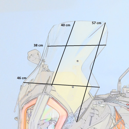   Motorrad touring Windschild / Scheibe  
  KTM 1290 SUPER ADVENTURE  
   2017 / 2018 / 2019 / 2020    
