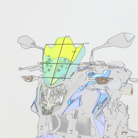   Motorcycle touring windshield / windscreen  
  KAWASAKI Z 125  
   2019 / 2020 / 2021 / 2022 / 2023 / 2024    
