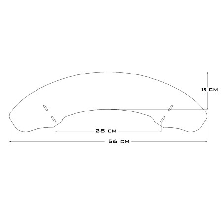   Universal motorcycle windscreen wind deflector  
  Extension of windshield for most types of motorcycles.  