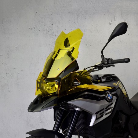   Motorrad sport Windschild / Scheibe  
  BWM F 750 GS  
   2018 / 2019 / 2020 / 2021 / 2022 / 2023     
   Der Preis bezieht sich nur auf die Scheibe und Befestigungssatz.   
    Lampenabdeckung und seitliche Deflektoren sind separat erhältlich.    