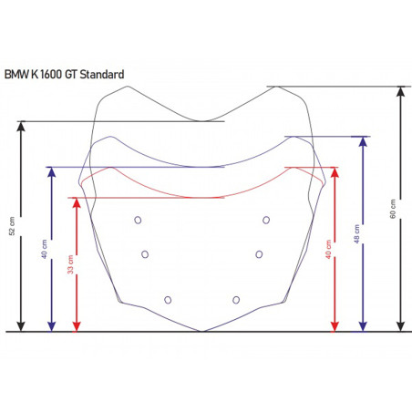   Parabrisas / Cúpula de motocicleta para  
  BMW K 1600 GT  
  2011 / 2012 / 2013 / 2014 / 2015 / 2016 / 2017 / 2018 / 2019 / 2020 / 2021 / 2022 / 2023 / 2024 / 2025   