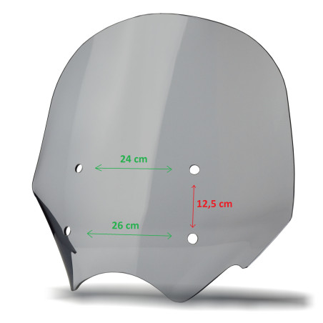   Pare-brise de moto pour un MOTO GUZZI CALIFORNIA 1400   
   2013 / 2014 / 2015 / 2016 / 2017   
  Les pièces métalliques ne sont pas incluses,  l'offre s'applique uniquement à l'écran.   