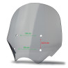   Parabrisas de motocicleta para MOTO GUZZI CALIFORNIA 1400   
   2013 / 2014 / 2015 / 2016 / 2017   
  Las partes metálicas no están incluidas,  la oferta se aplica solo a la Cúpula.    