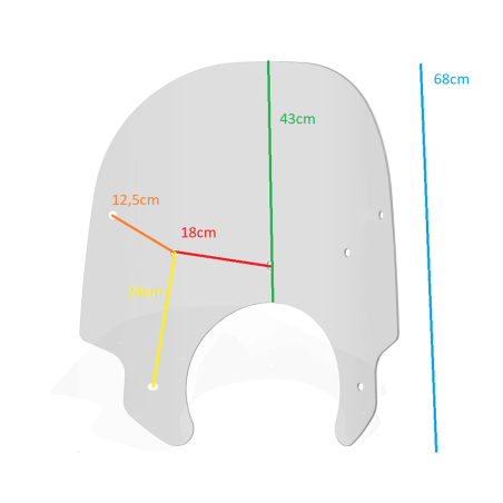   Motorcykel vindskydd för HONDA VALKYRIE F6C   
   1996 / 1997 / 1998 / 1999   