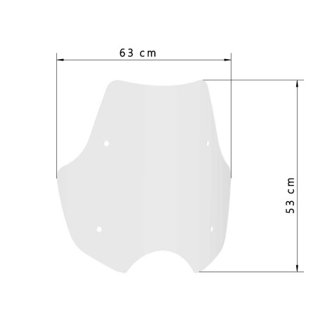   Parabrisas / Cúpula de motocicleta para  
  BMW R 1100 R  
  1994 / 1995 / 1996 / 1997 / 1998 / 1999 / 2000   
  Este parabrisas se adapta a motocicletas con soporte delantero original.   
   El precio es solo por el parabrisas!    